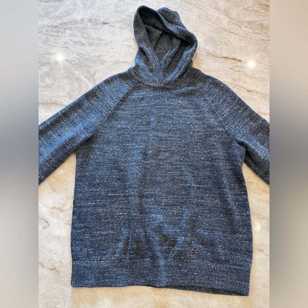 MEN'S SALE Banana Republic Spacedye Popover Hoodie Gray‎ Heathered Knit Medium